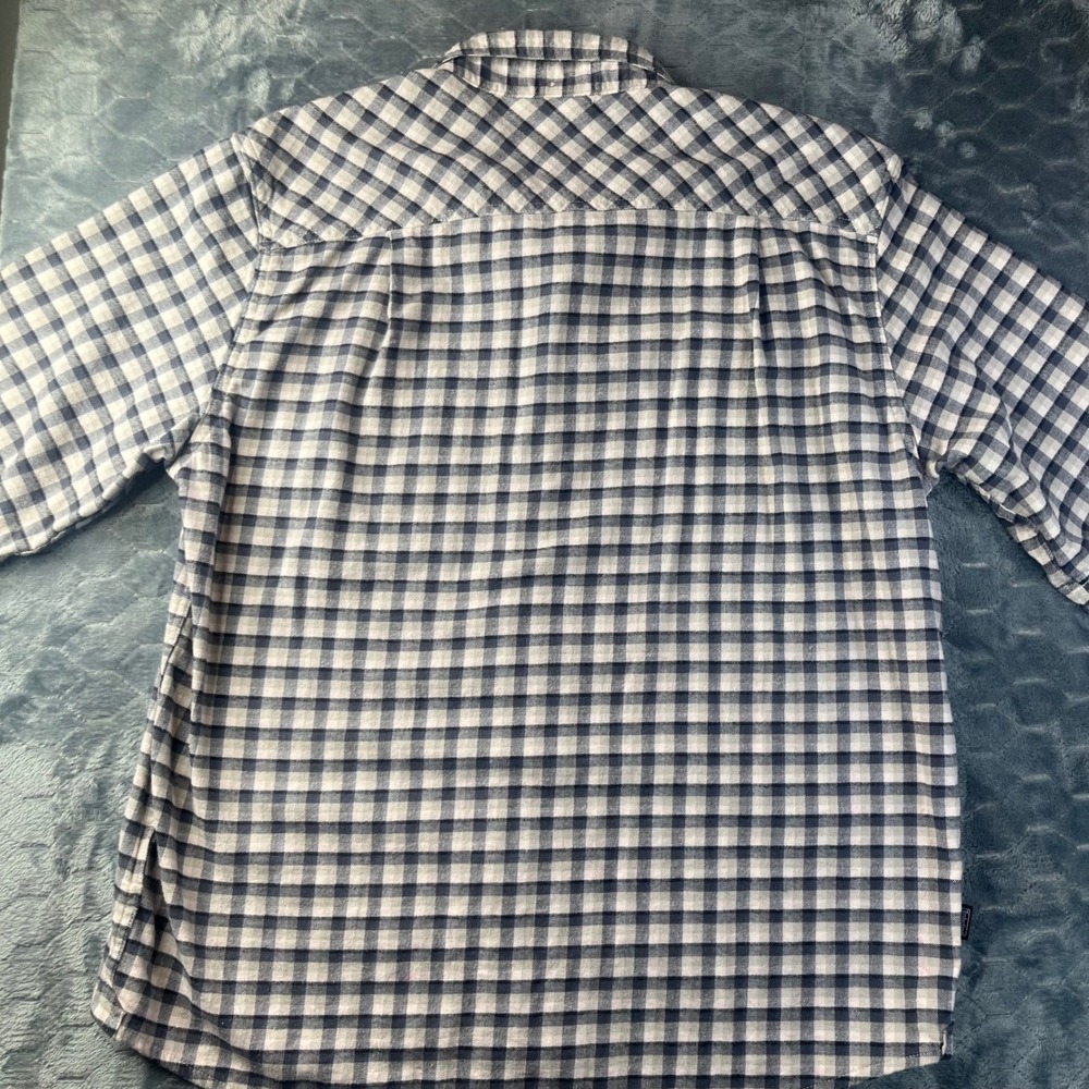 Timberland PRO Button Down Shirt Mens XL Blue Gingham Excellent Short Sleeve - Picture 8 of 8